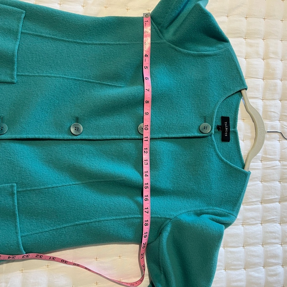 Talbots Turquoise Wool Blazer - Picture 6 of 8